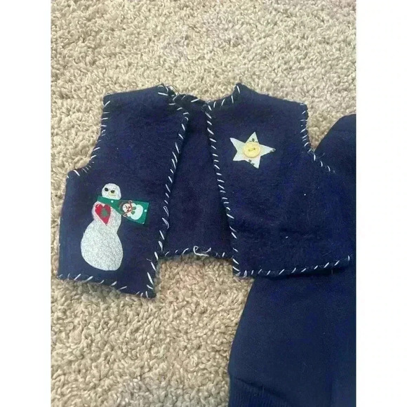 Vintage Doll Clothes | Handmade Pants and Snowman Vest | Fits American Girl - Picture 2 of 6